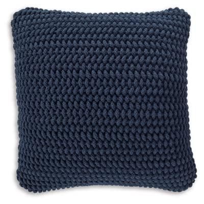 Renemore 20" Deep Blue Handwoven Cotton Square Pillow