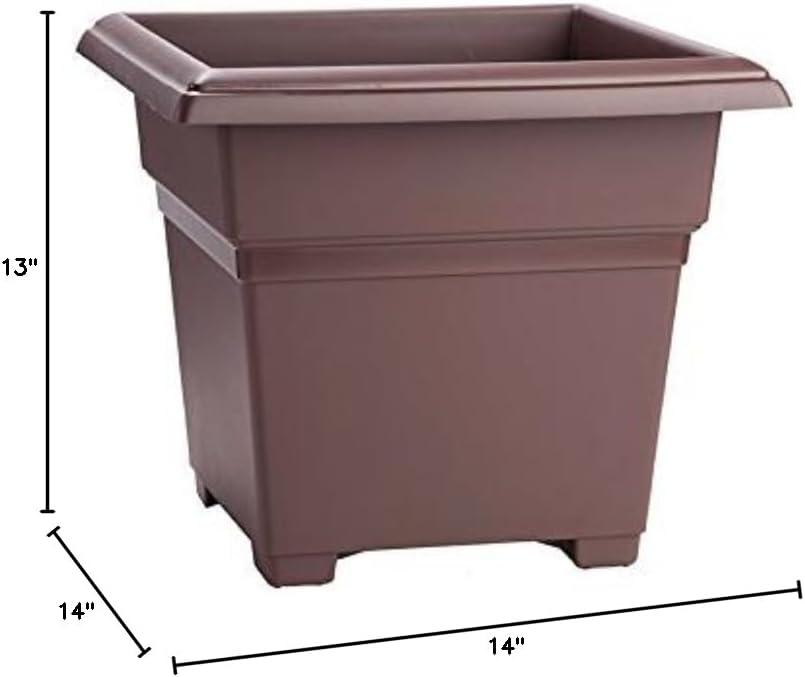 Novelty Countryside Square Tub Planter, Brown, 14 Inch