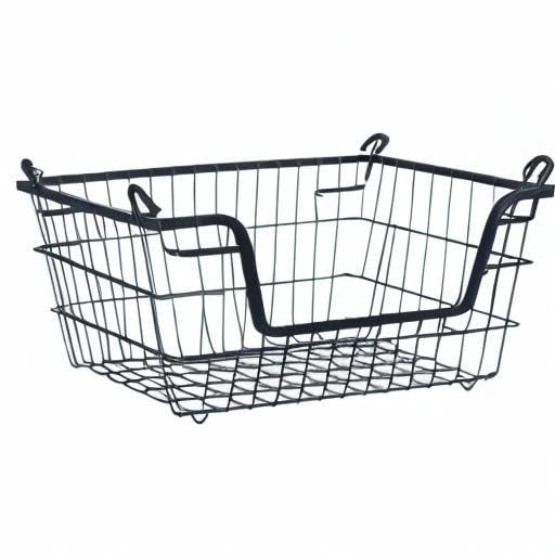 DII Metal Wire Mesh Stackable Utility Storage Bin, Small Rectangle, 13x6x7", White