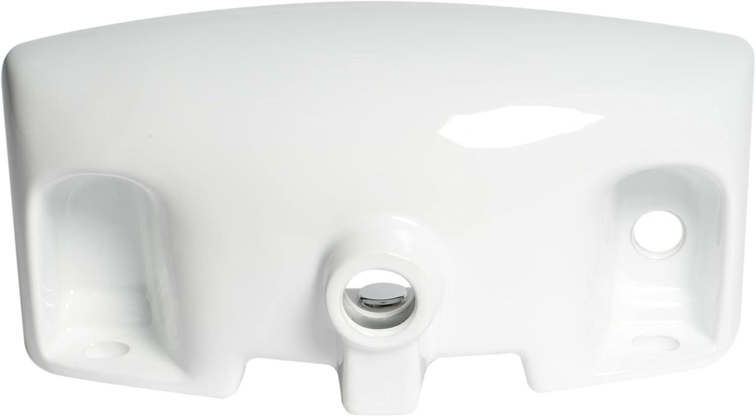 Alfi Brand 9.88'' White No Rectangular Bathroom Sink with Overflow