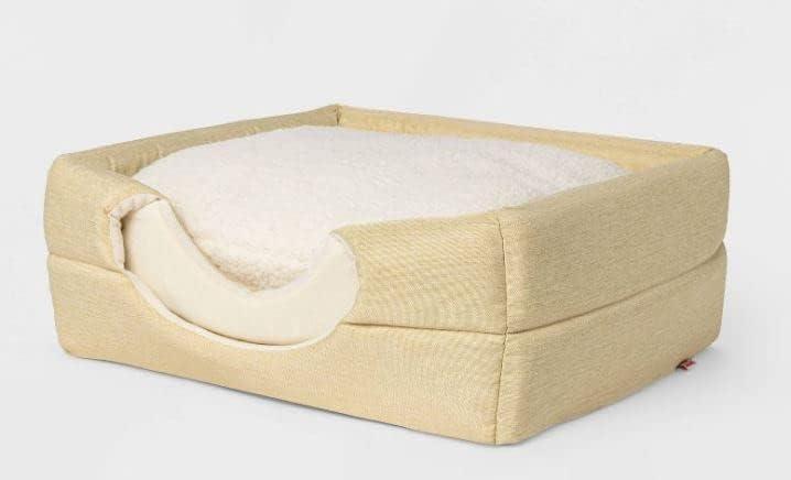 Collapsible Cave Dog Bed - S - Wheat/Yellow - Boots & Barkley™