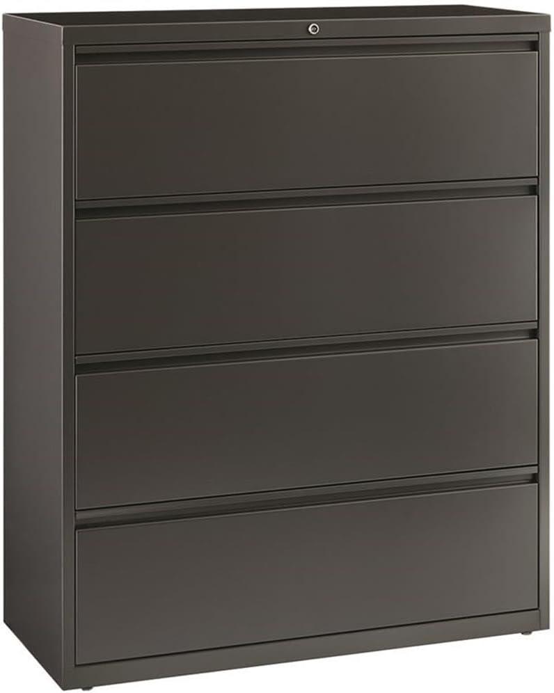 Charcoal 4 Drawer Lockable Fire Resistant Lateral File Cabinet