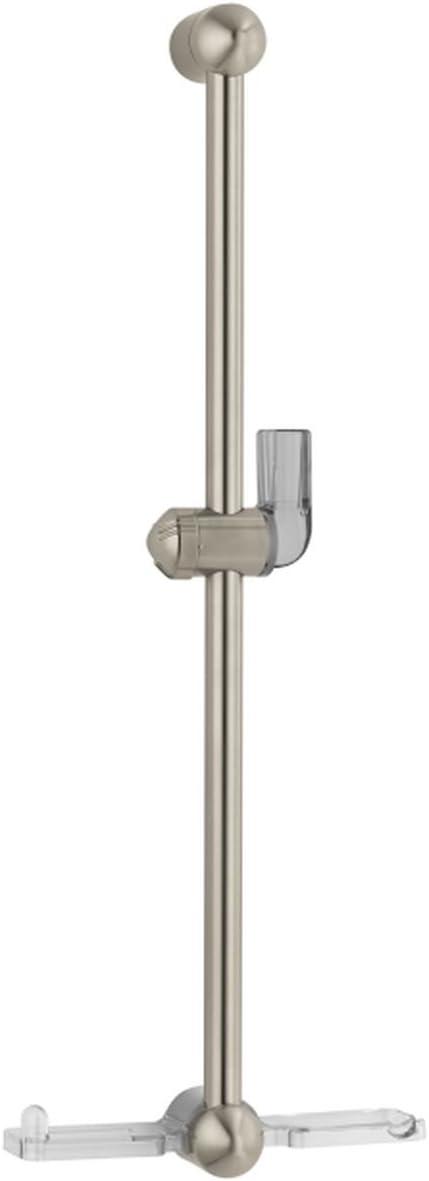 Brushed Nickel 30-Inch Adjustable Shower Slide Bar