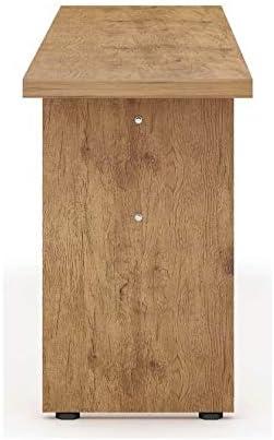 67.91" Nomad Dining Bench Natural - Manhattan Comfort: Rustic Farmhouse Style, Seats 2