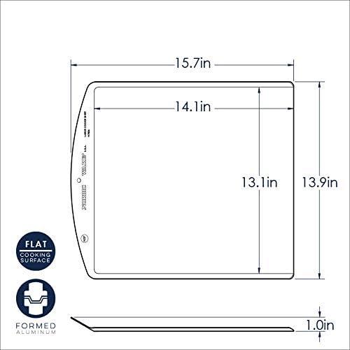 Silver Aluminum Non-Stick Rectangular Cookie Sheet