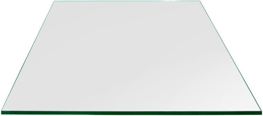 30 inch Square Glass Table Top - Tempered - 1/4" Thick Glass Surface, Safe Flat Polished, Eased Corners, Multipurpose for Dining Table, Patio, Coffee and End Table