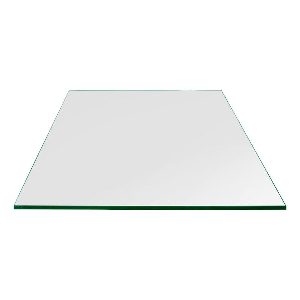 30 inch Square Glass Table Top - Tempered - 1/4" Thick Glass Surface, Safe Flat Polished, Eased Corners, Multipurpose for Dining Table, Patio, Coffee and End Table