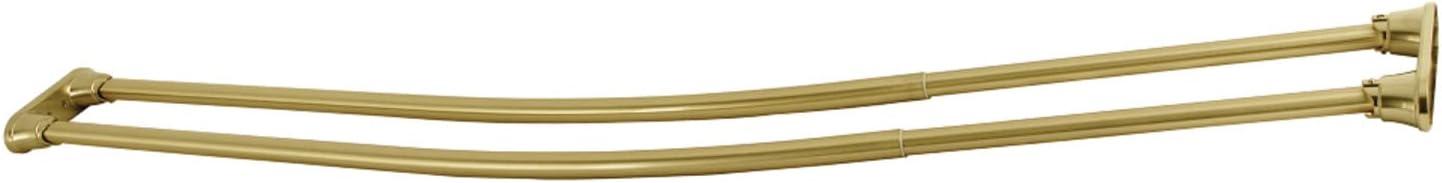 Kingston Brass Edenscape 60-Inch to 72-Inch Adjustable Double Curved Shower Curtain Rod