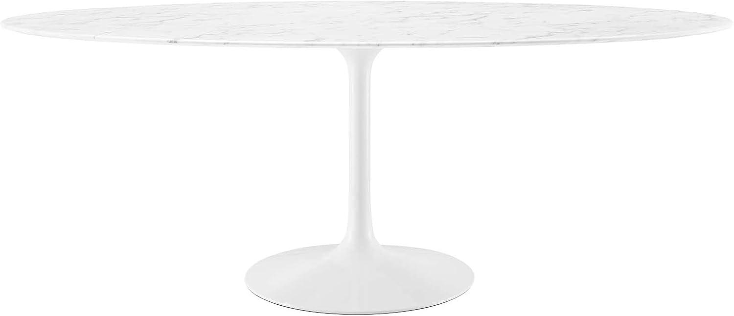 Modway Lippa Oval Artificial Marble Dining Table