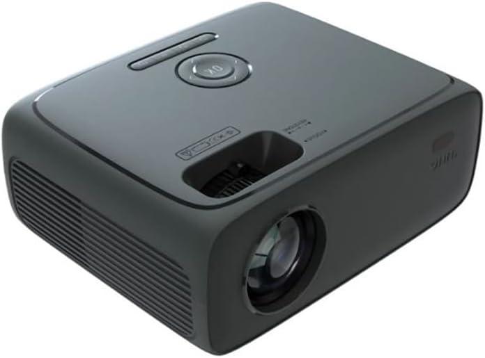 Restored ONN 720P HD Home Theater Projector with 6' HDMI Cable, Black, HDMI/USB/MicroSD/AV - Indoor & outdoor use 100096801 (Refurbished)