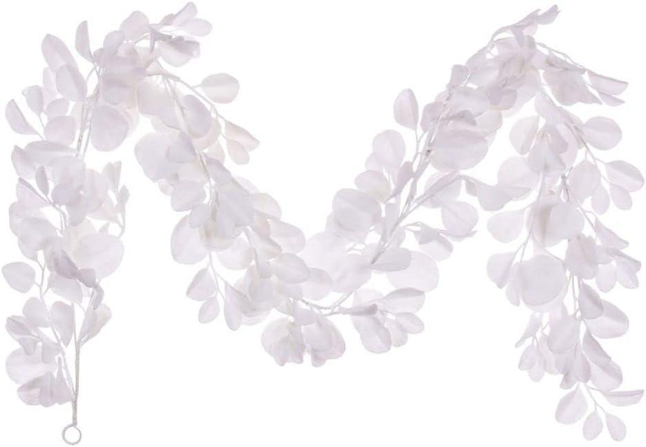 Elegant Snowy White Dogwood 6' Indoor Garland