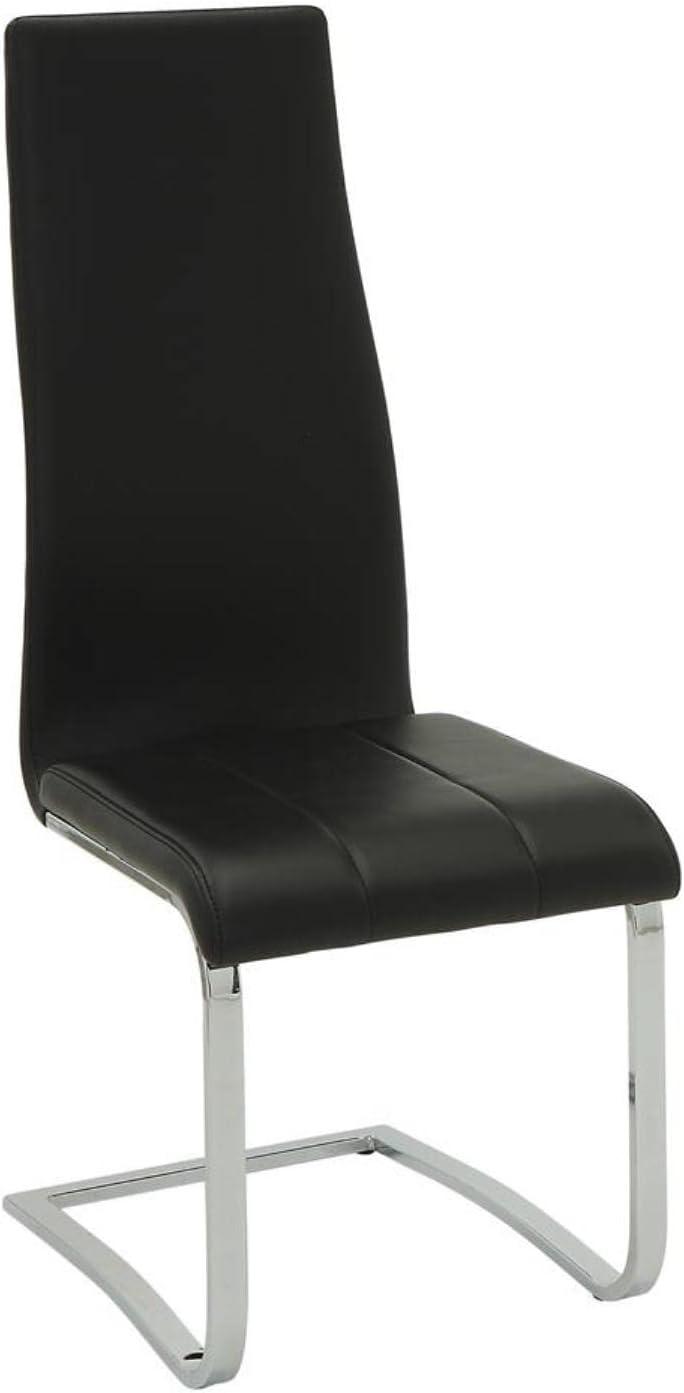 Genuine Leather Upholstered Cantilever Chair
