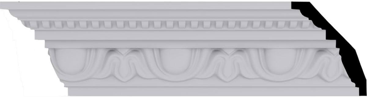 Edinburgh Primed Architectural Crown Moulding 7-ft 10-1/2-in