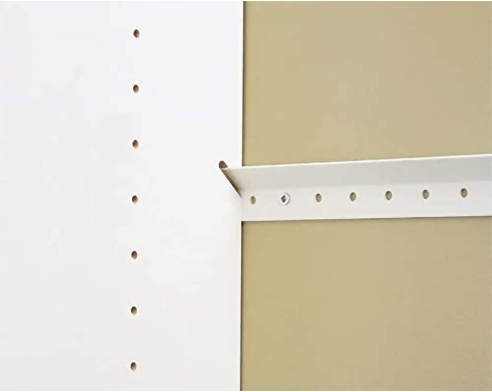 White Laminate 48-Inch Vertical Closet Panels with Adjustable Shelves