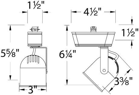 White Adjustable Low Voltage Track Head Light