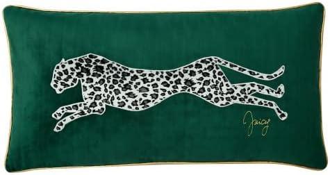 Juicy Couture Juicy Couture Velvet Cheetah Plush Decorative Throw Pillows - 14" x 24"