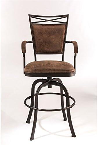 Hillsdale Bridgetown 44.5" Metal Contemporary Counter Stool in Aged Bronze/Brown