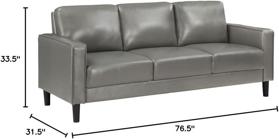 Alma Ruth 3-Piece Upholstered Track Arm Sofa Set Grey