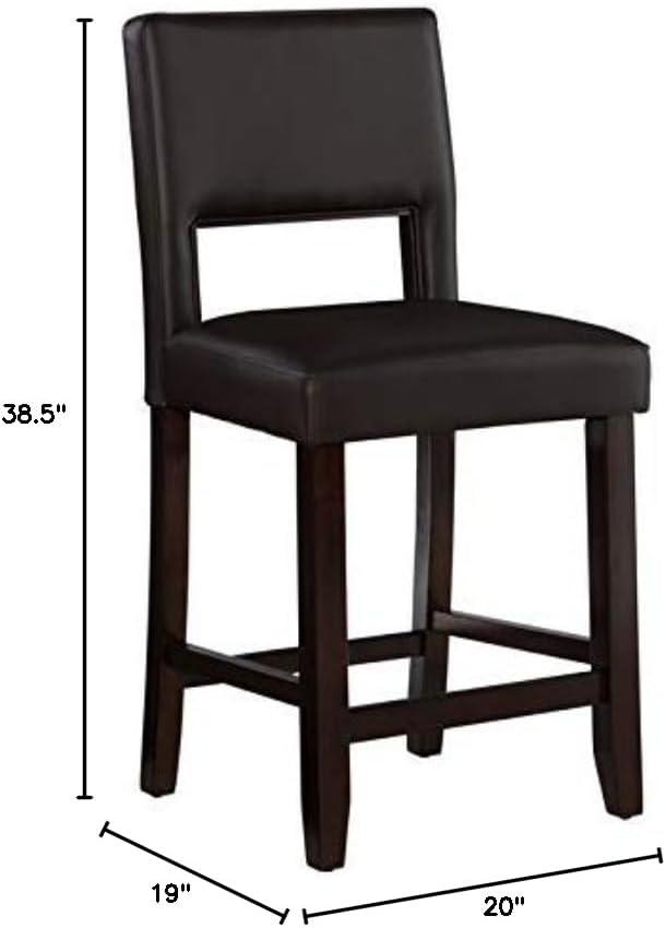 24" Vega Counter Height Barstool Hardwood - Linon