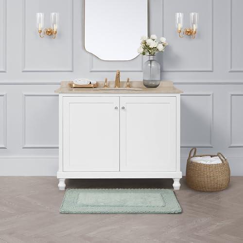 Laura Ashley Laura Ashley Ruffle 100% Cotton Bath Rugs