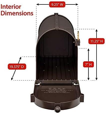Black Aluminum Capitol Mailbox with Side Address Plaques