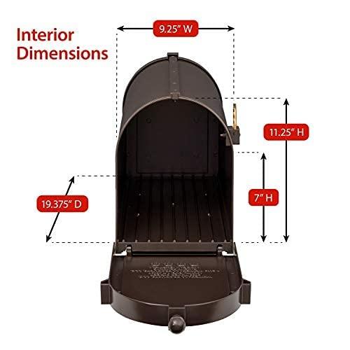Black Aluminum Capitol Mailbox with Side Address Plaques