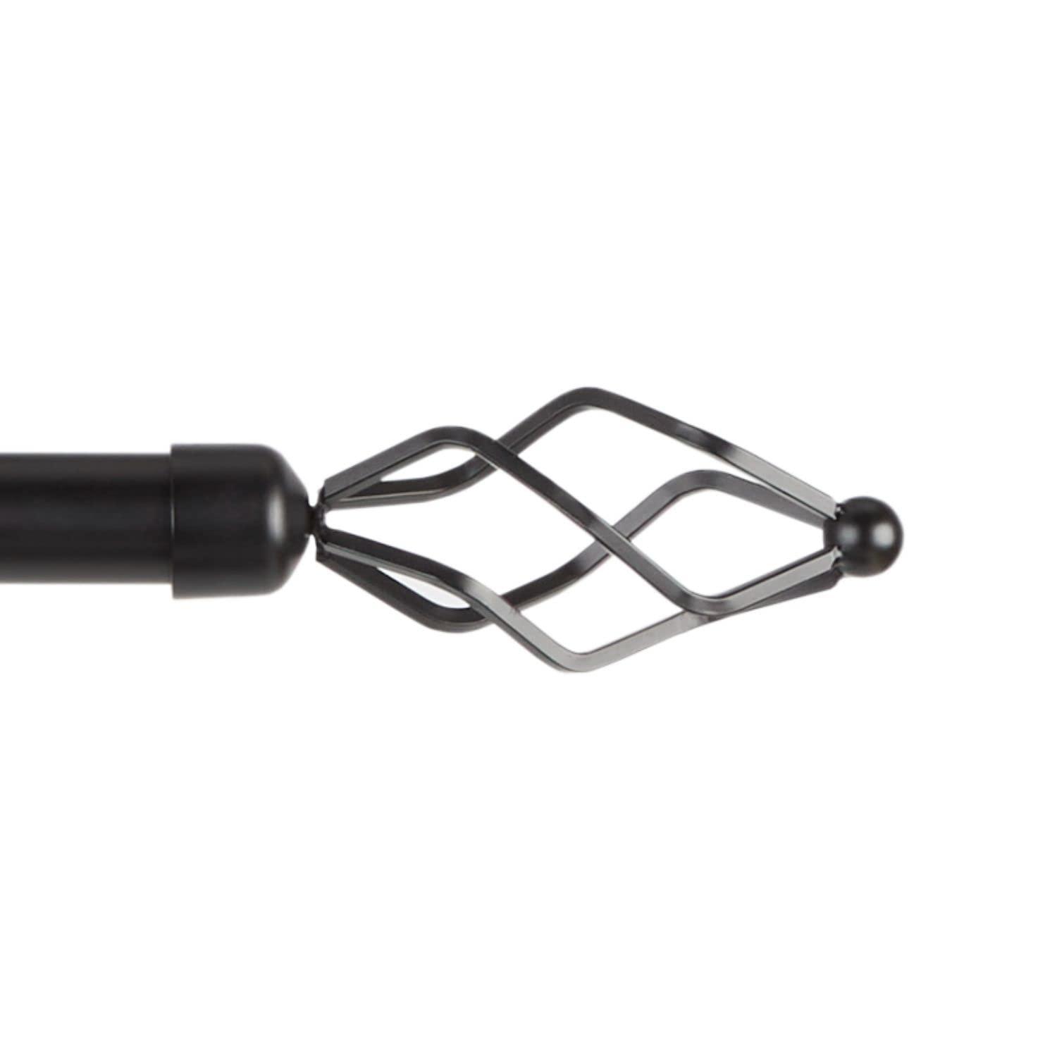 Amalgamated Textiles Exclusive Home Lancelot 1" Window Curtain Rod and Finial Set, Adjustable