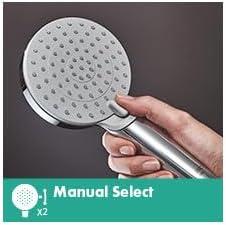 Transitional Matte Black 4" Handheld Multi-Jet Showerhead