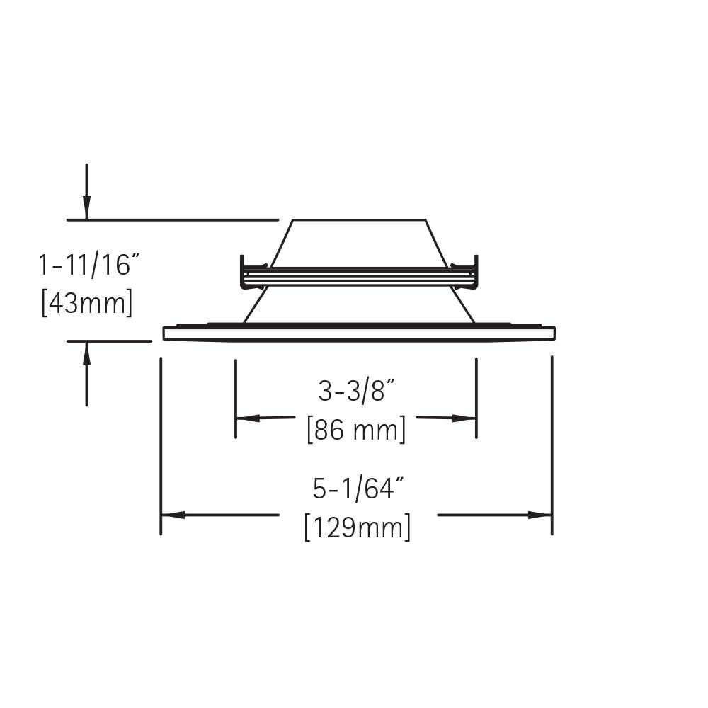 Halo Recessed TL402WHS 4-Inch LED Trim Shower Rated Solite Regressed Lens with Reflector and Ring, Matte White
