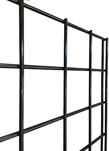 Grid Panel for Retail Display ? Perfect Metal Grid for Any Retail Display, 2? Width x 4? Height, 3 Grids Per Carton (Black)