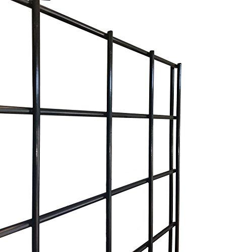 Grid Panel for Retail Display ? Perfect Metal Grid for Any Retail Display, 2? Width x 4? Height, 3 Grids Per Carton (Black)