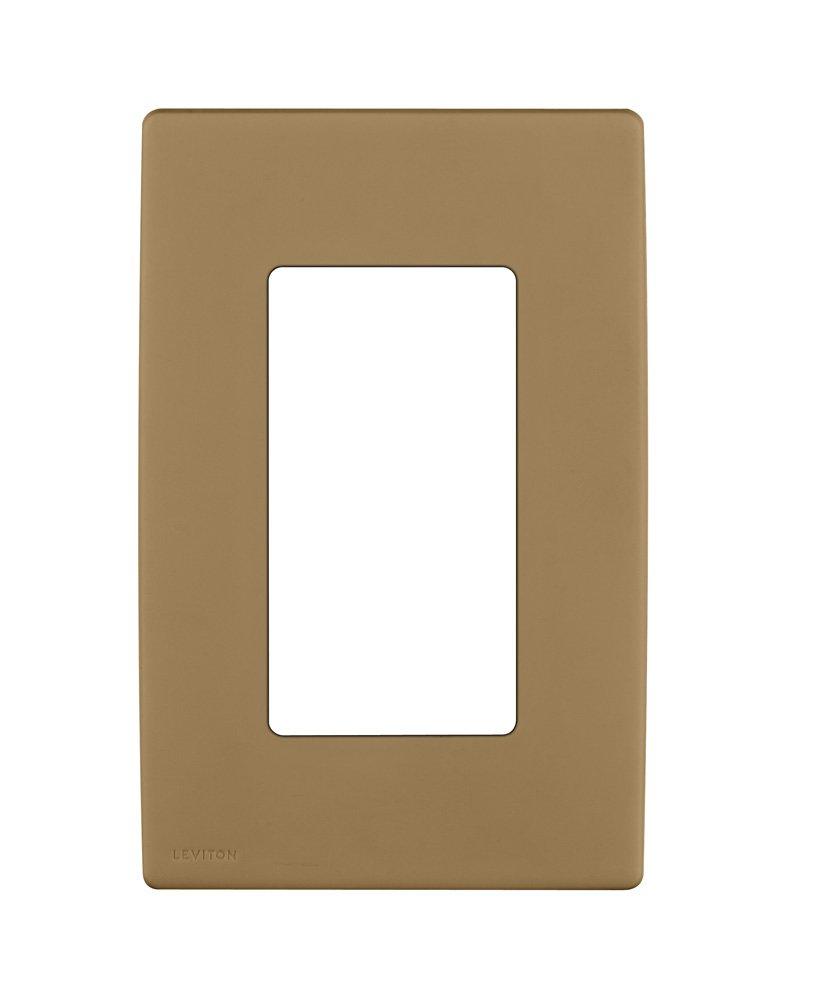 Warm Caramel Polymer Screwless Snap-On 1-Gang Wallplate