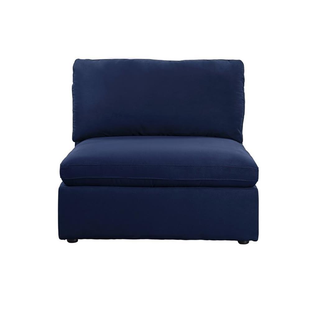 Crosby Modular - Armless Chair in Blue Fabric