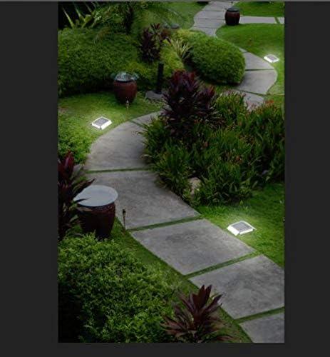 Stainless Steel Solar Powered Integrated LED Pathway Light Pack (Set of 4)