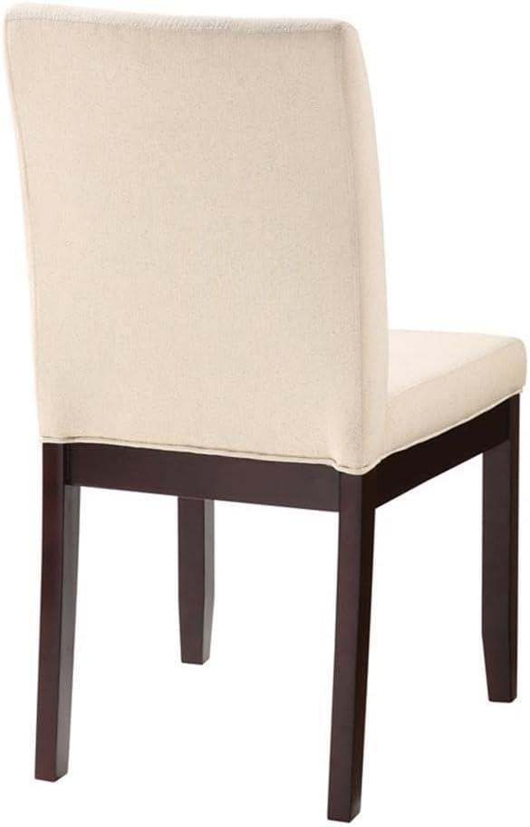 Dakota Parsons Chair Linen - OSP Home Furnishings: Classic Upholstered, Espresso Wood Legs, Easy Clean