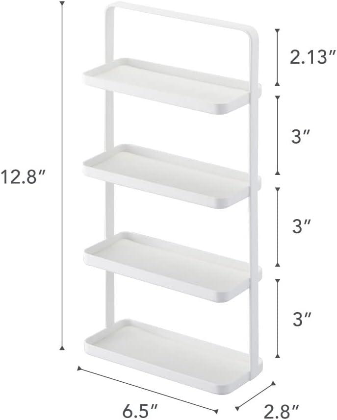 Tower Yamazaki Home 4-Tier Accessory Tray, Jewelry Holder & Storage Organizer, Steel, Handle