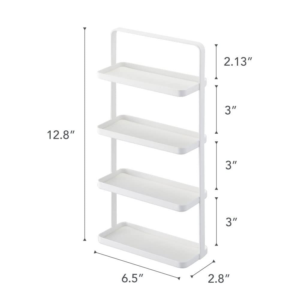Tower Yamazaki Home 4-Tier Accessory Tray, Jewelry Holder & Storage Organizer, Steel, Handle