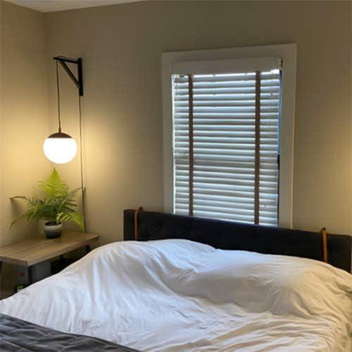 Rustic State Wall Mount Wooden Triangle Sconce Bracket for Hanging Plug in Pendant Light Lamp Cord Kit Fixture - DIY Shelf Project - Decorative Wall Plant Hanger - Black - Set of 2