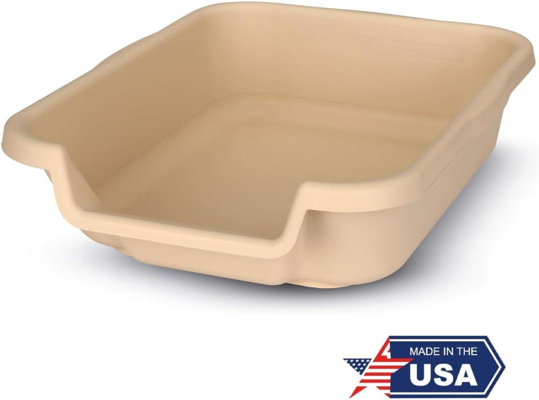 Kitty Go Here Senior Cat Litter Box Sand Color, Small Size