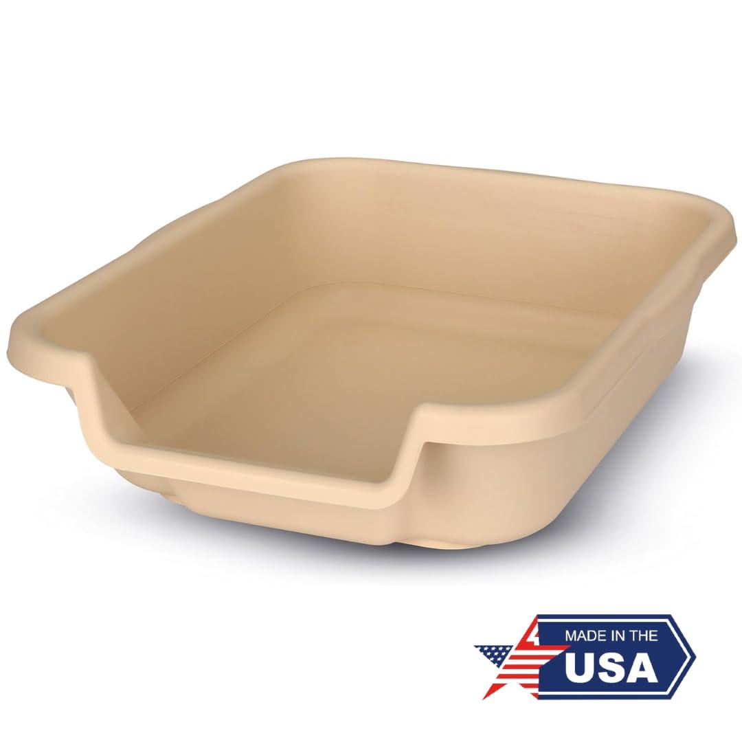 Kitty Go Here Senior Cat Litter Box Sand Color, Small Size