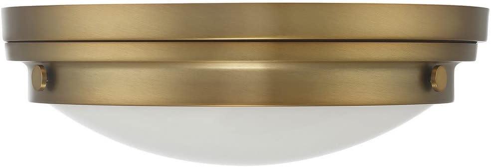 Savoy House Lucerne 3 - Light Flush Mount in  Warm Brass