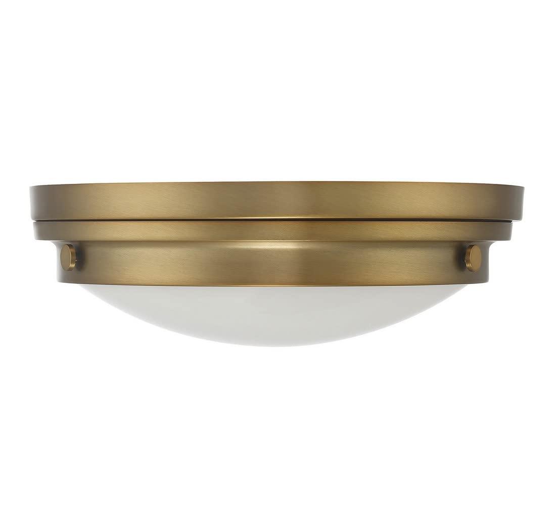 Savoy House Lucerne 3 - Light Flush Mount in  Warm Brass