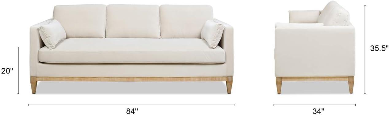 Jennifer Taylor Home Knox 84" Modern Farmhouse Sofa French Beige