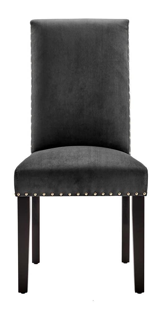 Modway Silver Orchid Lind Velvet Nailhead Trim Dining Side Chairs by Modway | Wayfair