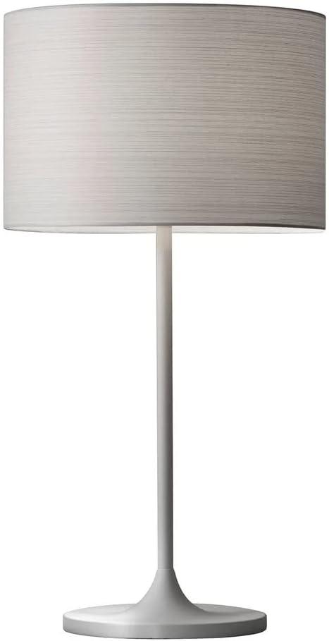 22.5" Oslo Collection Table Lamp White - Adesso: Scandinavian Design, Metal Base, Japanese Paper Shade