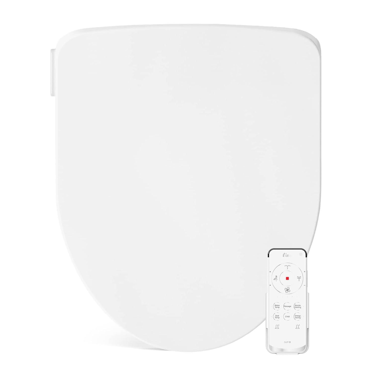 Bio Bidet by BEMIS Slim Three Bidet Toilet Seat, Adjustable Water Temperature with Warm Air Dryer 7ZSLIM3E 000