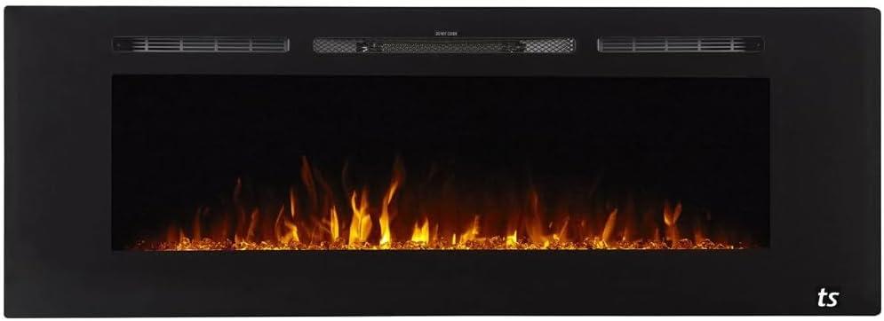 Touchstone The Sideline Electric Fireplace for Recessed or Wall Mount Installation