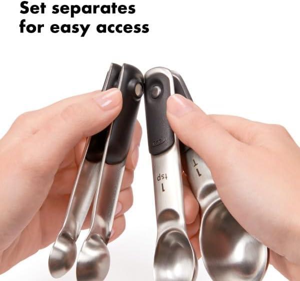 OXO Good Grips Stainless Steel Measuring Spoons with Magnetic Snaps