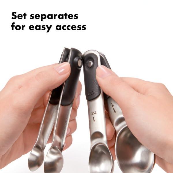 OXO Good Grips Stainless Steel Measuring Spoons with Magnetic Snaps