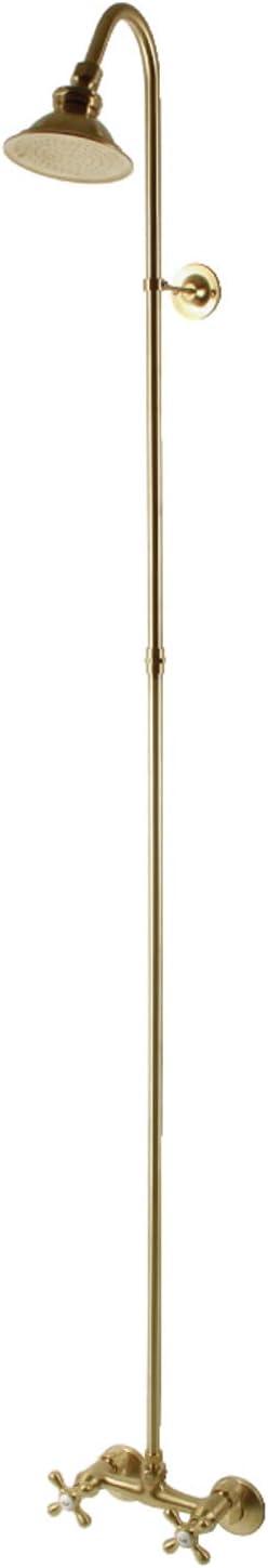 Brushed Brass Vintage Wall Mounted Shower Combo